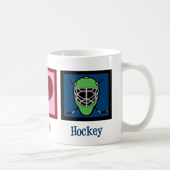 Peace Liebe Hockey Kaffeetasse (Rechts)