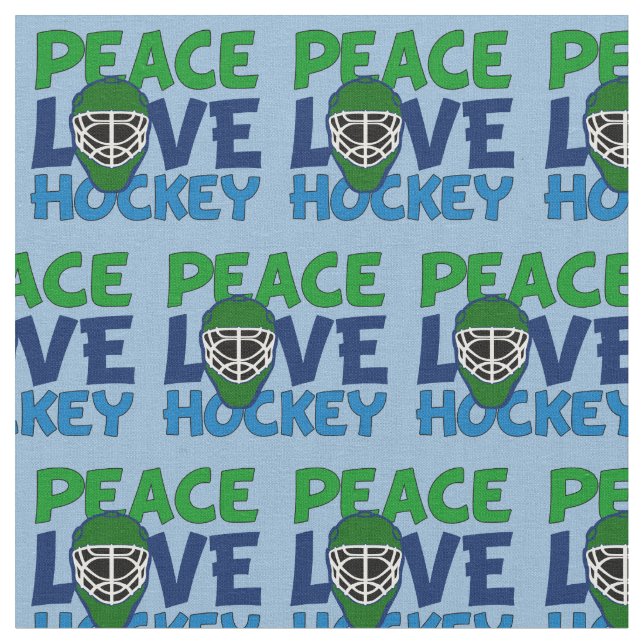 Peace Liebe Hockey Stoff (Nahaufnahme)