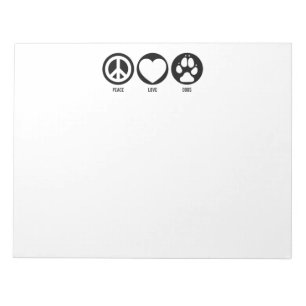 Peace Liebe Hogs Notepad Notizblock