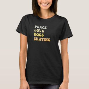 Peace Liebe Hogs Skaten Retro T-Shirt