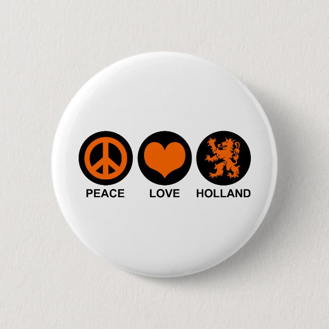 Peace Liebe Holland Button (Vorderseite)