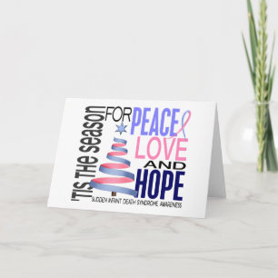 Peace Liebe Hope Christmas Holiday SIDS Feiertagskarte