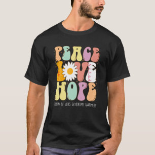 Peace Liebe Hope Koolen De Vries Syndrom KDVS Awar T-Shirt