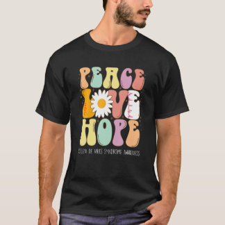 Peace Liebe Hope Koolen De Vries Syndrom KDVS Awar T-Shirt