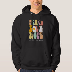 Peace Liebe Hope Kurz Bowel Syndrome SBS Awareness Hoodie