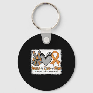 Peace Liebe Hope Leukemia Awareness Month Warrior Schlüsselanhänger