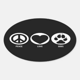 Peace Liebe Hunde Sticker