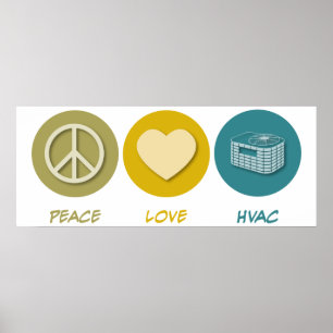 Peace Liebe HVAC Poster