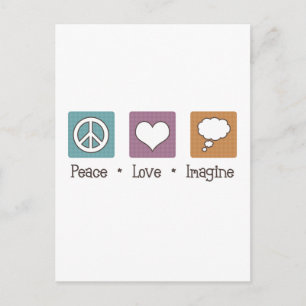 Peace Liebe Imagine Postkarte