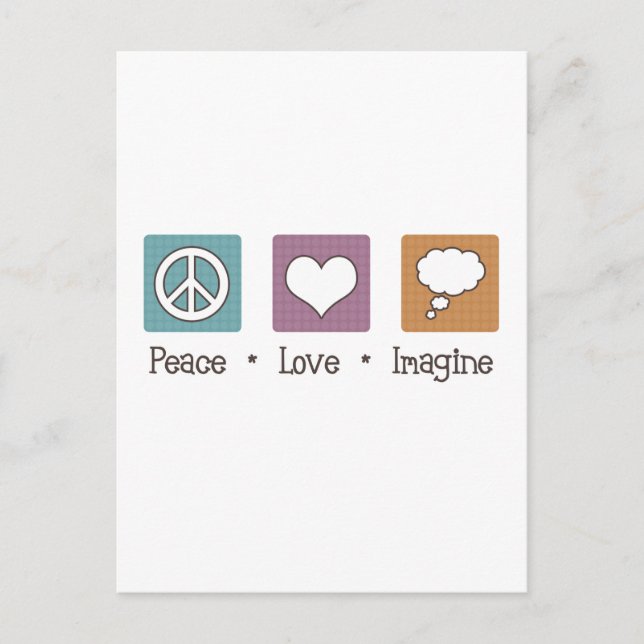 Peace Liebe Imagine Postkarte (Vorderseite)