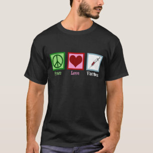 Peace Liebe Impfstoffe Pro Impfung Klinik Krankens T-Shirt