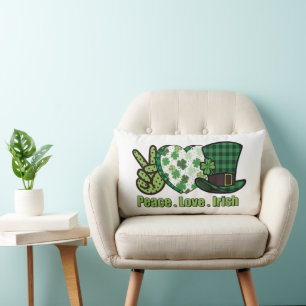 Peace Liebe Irish Throw Kissen - gemütlich & stilv