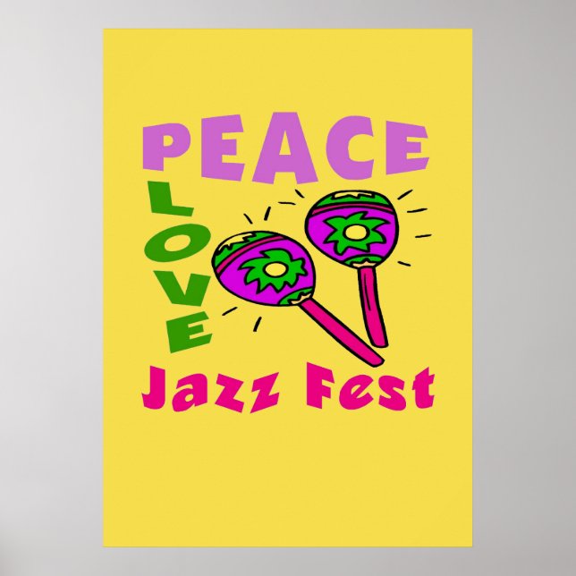 Peace Liebe Jazz Fest Poster (Vorne)
