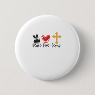 Peace Liebe Jesus cross-01 Button
