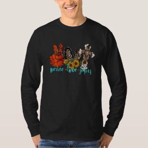 Peace Liebe Jesus Leopard Western Cowhide Sonnenbl T-Shirt
