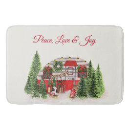 Peace, Liebe & Jockey Weihnachtsliegeplatz Badematte