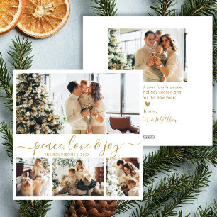 Peace Liebe Join Script 4 Foto Collage Weihnachten