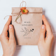 Peace Liebe Joith Faith Christmas Snow Bird Berrie