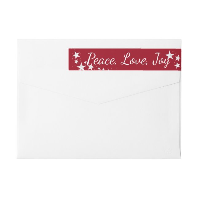 Peace Liebe Joliday Stars Rot und Weiß (Rückseite)