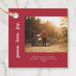 Peace Liebe Joliday Weihnachten Foto Geschenkanhänger