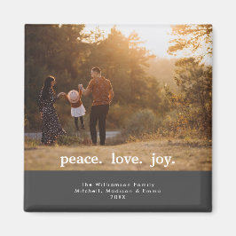 Peace Liebe Joliday Weihnachten Foto Magnet