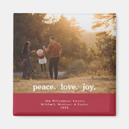 Peace Liebe Joliday Weihnachten Foto Magnet