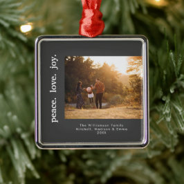 Peace Liebe Joliday Weihnachten Foto Ornament Aus Metall
