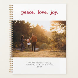 Peace Liebe Joliday Weihnachten Foto Planer