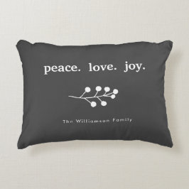 Peace Liebe Joly Holly Berries Weihnachten Dekokissen