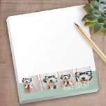 Peace Liebe Joto Foto Collage Holiday Gruß Notizblock<br><div class="desc">Mint and Ice Blue - Verwenden Sie 4 quadratische oder instagram Bilder um ein einzigartiges und trendiges Merry Christmas Mento zu machen. Wenn Sie etwas bewegen möchten,  klicken Sie auf die Schaltfläche Anpassen,  um Änderungen vorzunehmen.</div>