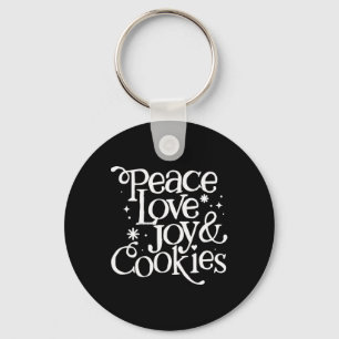 Peace Liebe Joy and Cookies Weihnachten Schlüsselanhänger