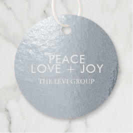 Peace Liebe Joy Elegante Weihnachts-Silber Geschenkanhänger