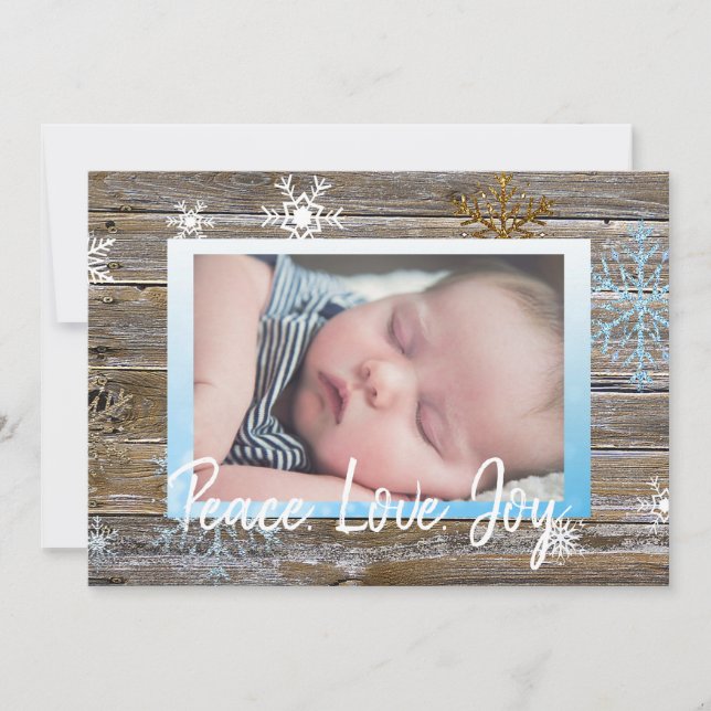 Peace Liebe Joy Family Foto Weihnachten (Vorderseite)