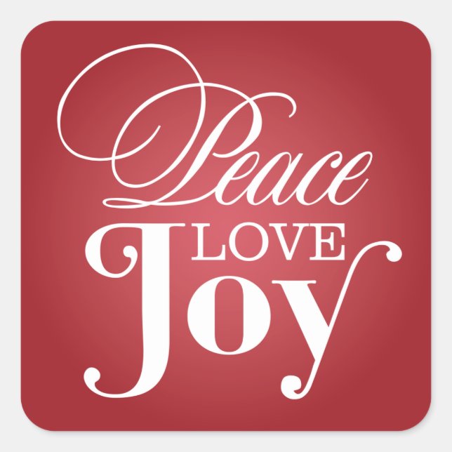 PEACE LIEBE JOY | FERIENUMSCHLAG AUFKLEBER (Vorderseite)