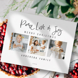 Peace Liebe & Joy Frohe Weihnachtsgrüße Postkarte