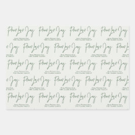 "Peace Liebe Joy" Geschenkpapier Set