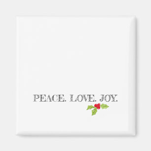 Peace Liebe Joy Holly Frohe Weihnachtsfeiertag Magnet