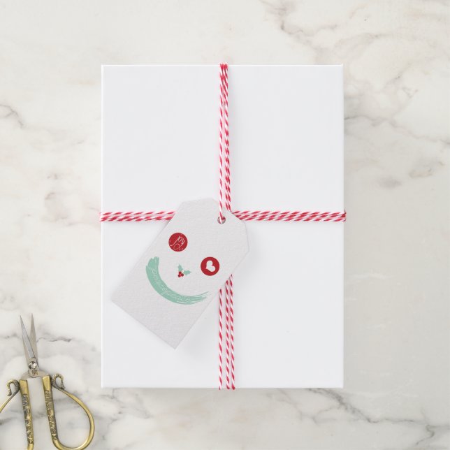 Peace Liebe Joy Mistletoes Fun Smiley Holiday Geschenkanhänger (Mit Garn)