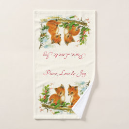Peace Liebe & Joy Niedlich Winter Foxes Handtuch