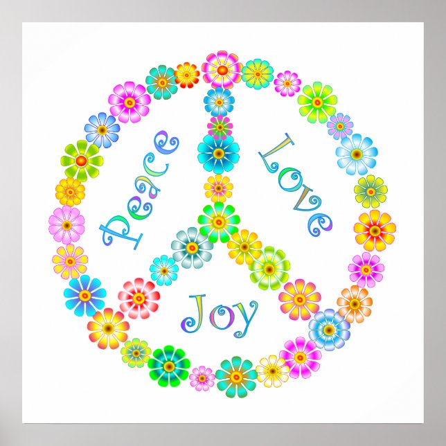 Peace Liebe Joy Poster (Vorne)
