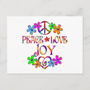 Peace Liebe Joy Postkarte