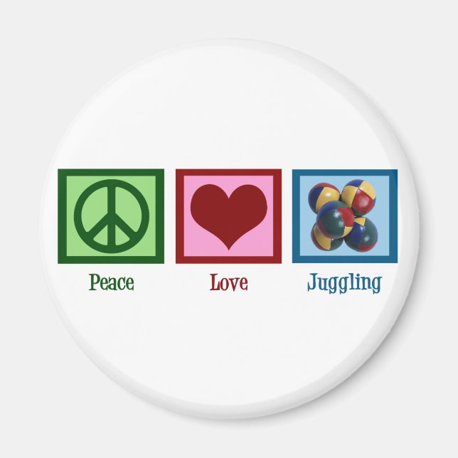 Peace Liebe Juggling Magnet (Vorne)