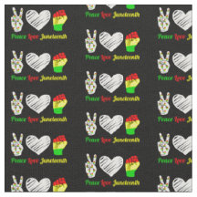 Peace Liebe Juneteente Rot Gelb Schwarz