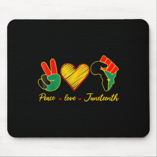 Peace Liebe Juneteenth Pride Black Girl Black Quee Mousepad
