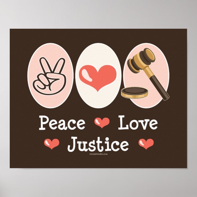 Peace Liebe Justice Poster (Vorne)