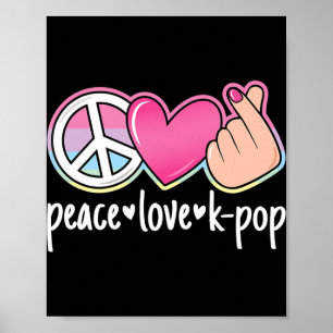 Peace Liebe K-Pop Niedlich Kpop Music Anime Lover Poster