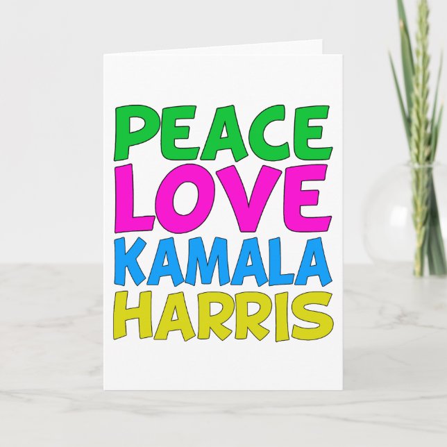 Peace Liebe Kamala Harris Niedlich Card Karte (Vorderseite)