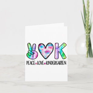 Peace Liebe Kindergarten Erster Schultag Karte