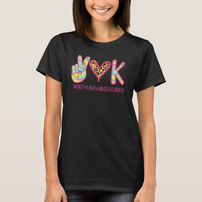 Peace Liebe Kindergarten geht zurück zum Schulspie T-Shirt (Vorderseite)