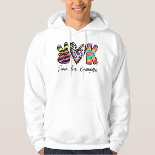 Peace Liebe Kindergarten Teacher Girls Team Kinder Hoodie